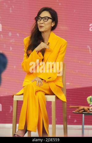 New York, NY, USA. 07th Apr 2022. Michelle Yeoh alla NBC oggi promuovere il suo nuovo film ovunque in una volta in il 07 aprile 2022 New York City. Credit: RW/Media Punch/Alamy Live News Foto Stock