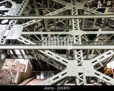 Dettagli supporto ponte in acciaio Foto Stock