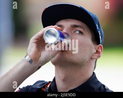 MELBOURNE, AUSTRALIA, circuito Albert Park Grand Prix, 7. Aprile: Max Verstappen (NED) del team Red Bull durante il Gran Premio di Formula uno australiano sul circuito Albert Park Grand Prix 7. Aprile, 2022. Foto Stock