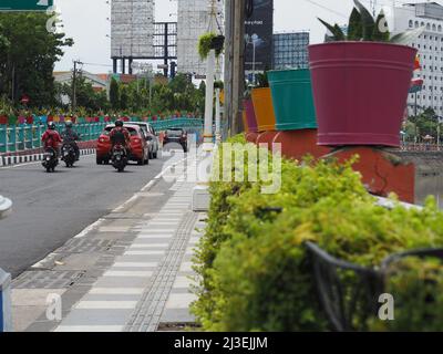 SURABAYA, INDONESIA - Settembre 2021 : l'angolo della città di Surabaya Foto Stock