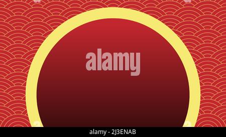 Sfondo rosso astratto con disegno a forma d'onda Illustrazione Vettoriale