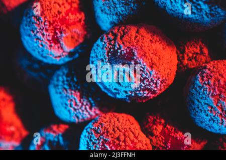 Mold Cherry macro in luce blu Foto Stock