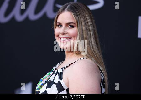 Hollywood, Stati Uniti. 07th Apr 2022. HOLLYWOOD, LOS ANGELES, CALIFORNIA, USA - APRILE 07: Jessie Ennis arriva al Los Angeles Premiere della stagione 'Better Call Saul' dell'AMC 6, che si tiene presso l'Hollywood American Legion Theatre Post 43 il 7 Aprile 2022 a Hollywood, Los Angeles, California, Stati Uniti. (Foto di Xavier Collin/Image Press Agency/Sipa USA) Credit: Sipa USA/Alamy Live News Foto Stock