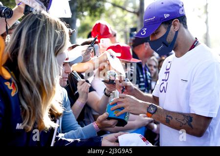 RICCIARDO Daniel (aus), McLaren F1 Team MCL36, ritratto durante la Formula 1 Heineken Australian Grand Prix 2022, 3rd round del Campionato Mondiale di Formula uno FIA 2022, sul circuito Albert Park, dal 8 al 10 aprile 2022 a Melbourne, Australia - Foto: DPPI/DPPI/LiveMedia Foto Stock