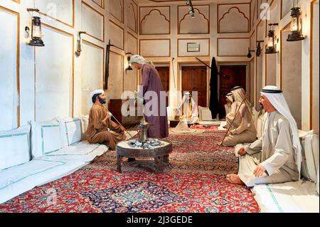 Dubai. EMIRATI ARABI UNITI. Al-Ahmadiya, la prima scuola di Dubai (1912). Foto Stock