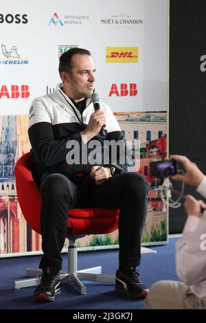 Roma, Lazio, Italia. 8th Apr 2022. Florian Modlinger durante la conferenza stampa del driver di Roma Formula e Prix 2022 al Salone delle Fontane di Roma. (Credit Image: © Paolo Pizzi/Pacific Press via ZUMA Press Wire) Foto Stock