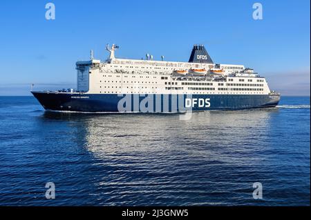 Princess Seaways è un traghetto gestito dalla DFDS sulla rotta Newcastle (North Shields) - Amsterdam (Ijmuiden) - Settembre 2021. Foto Stock