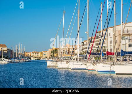 Francia, Herault, le Cap d'Agde, il porto principale Foto Stock