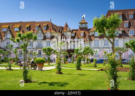 Francia, Normandia, Calvados, Cote Fleurie, Deauville, Hotel Barriere, le Normandy Foto Stock