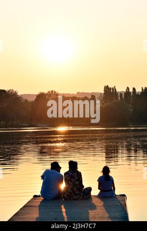 Francia, Moselle, Metz, il piano d'eau Foto Stock