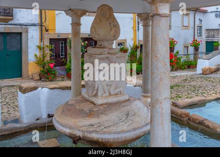 Fonte da vila primavera a Castelo de vide città in Portogallo. Foto Stock