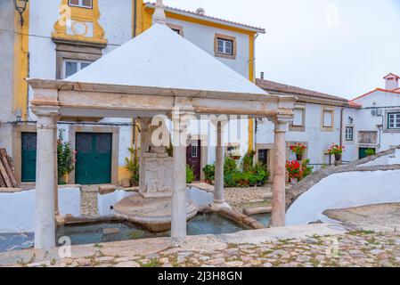 Fonte da vila primavera a Castelo de vide città in Portogallo. Foto Stock