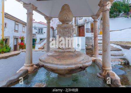 Fonte da vila primavera a Castelo de vide città in Portogallo. Foto Stock