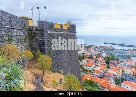 Fortaleza do Pico nella città portoghese Funchal. Foto Stock