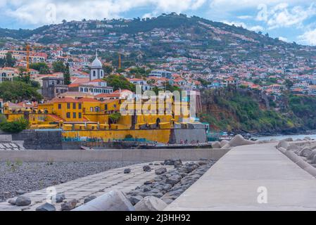 Forte di Sao Thiago nella città portoghese Funchal. Foto Stock