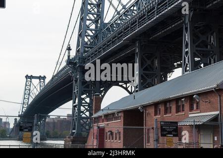 Southside, New York City, NY, USA, Manhattan Bridge Foto Stock