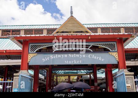 Sir Selwyn Selwyn-Clarke Market Victoria Mahe Seychelles / Fotografia di strada Foto Stock