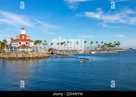 Shoreline Village a Rainbow Harbor a Long Beach, California. USA. Foto Stock