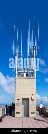 Midtown West, New York City, NY, USA, la vista da Top of the Rocks - la piattaforma panoramica sul Rockefeller Building Foto Stock