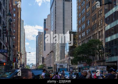 33rd STREET, New York City, NY, USA, Street scene Foto Stock