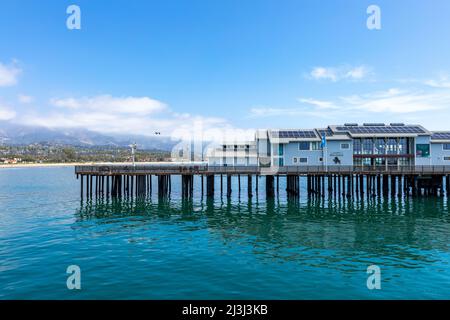 Vista da Stearn's Wharf, a Santa Barbara, California. USA. Foto Stock