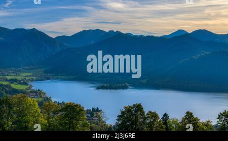 Schliersee in alta Baviera, Baviera, Germania, Europa Foto Stock