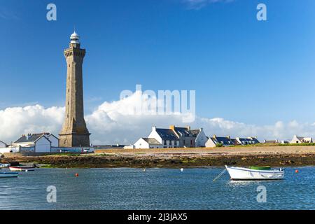 Pointe de Penmarc'h con faro di Eckmühl, Francia, Bretagna, Département Finistère Foto Stock