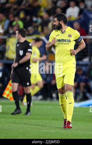 Villarreal, Italia. 06th Apr 2022. Raul Albiol (Villarreal CF) durante il Villarreal FC vs Byern Monaco di Baviera, UEFA Champions League partita di calcio a Villarreal, Italia, aprile 06 2022 credito: Independent Photo Agency/Alamy Live News Foto Stock