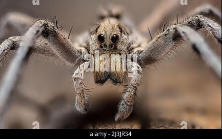 Wolf Spider, Hogna carolinensis Foto Stock