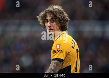 Newcastle, Regno Unito. 08th Apr 2022. Fabio Silva #17 di Wolverhampton Wanderers durante il gioco in, il 4/8/2022. Credit: Sipa USA/Alamy Live News Foto Stock