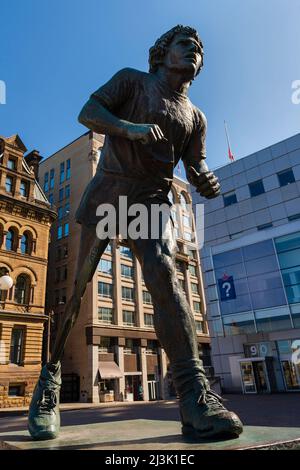 Statua di Terry Fox; Ottawa, Ontario, Canada Foto Stock