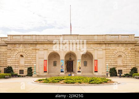 Washington DC, MAR 30 2022 - Vista in alto della Freer Gallery of Art Foto Stock