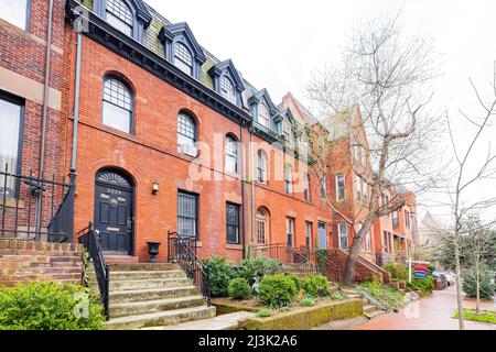 Washington DC, MAR 31 2022 - Vista in alto del paesaggio urbano del centro Foto Stock