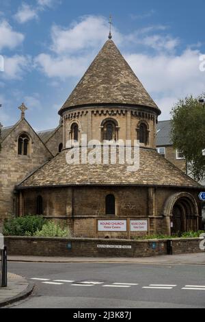 Regno Unito Inghilterra Cambridge. La Chiesa Rotonda, Centro Visitatori, sconsacrata. Ex Chiesa del Santo Sepolcro. Foto Stock