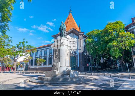 Funchal, Portogallo, 13 giugno 2021: Banco de Portugal nella città portoghese Funchal. Foto Stock