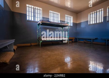 Robben Island Prison in Sudafrica; Robben Island, Città del Capo, Western Cape, Sudafrica Foto Stock