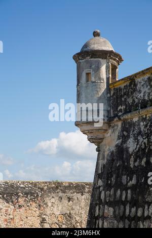 Forte di San Jose el Alto, 1792; San Francisco de Campeche, Stato di Campeche, Messico Foto Stock