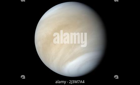 Il pianeta Venere e la sua atmosfera nuvolosa. Elementi di questa immagine sono stati forniti dalla NASA. Foto Stock