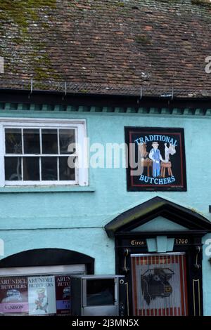 Arundal è una città di mercato e parrocchia civile in una valle ripida del South Downs, West Sussex, Inghilterra Foto Stock