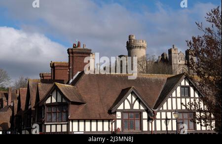 Arundal è una città di mercato e parrocchia civile in una valle ripida del South Downs, West Sussex, Inghilterra Foto Stock