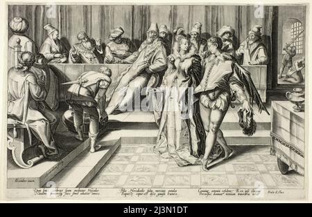 Salome Dancing Before Erode, c.1592. Foto Stock