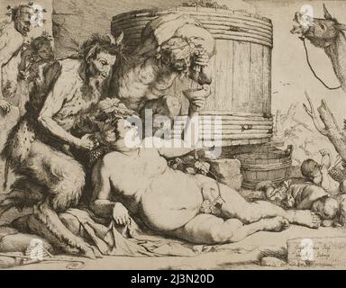 Silenus all'IVA del vino, 1628. Foto Stock