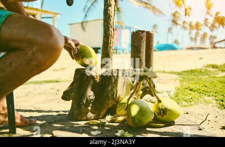 Isola paradisiacale dei Caraibi - Cayo Sombrero - Morrocoy, Venezuela. Vista aerea. Foto Stock