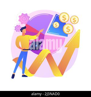 Strategia aziendale. Analisi di mercato, selezione di nicchia, conquista del mercato. Studio della segmentazione del mercato, pianificazione dello sviluppo aziendale. Ve Illustrazione Vettoriale