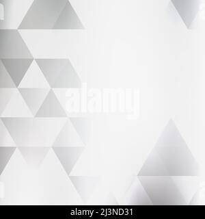 Sfondo morbido astratto con triangoli grigi su un bianco. Motivo grafico raster in bianco e nero Foto Stock