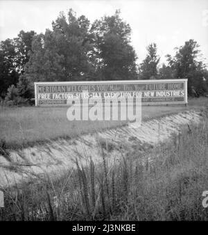 Nota sull'industrializzazione del Sud. Meridian, Mississippi. Foto Stock