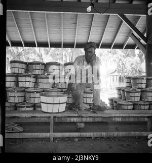 Lavoratore di capannone migrante. Florida nord-orientale. Foto Stock