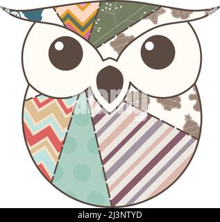 Animale giocattolo patchwork Illustrazione Vettoriale