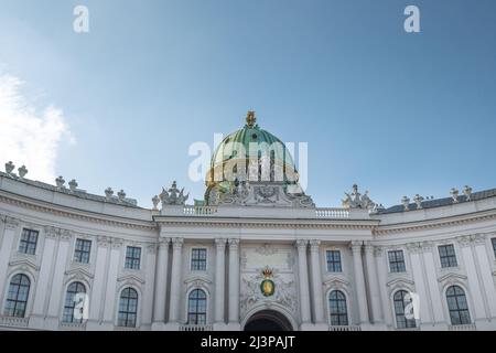 St Michaels Wing Dome of Hofburg Palace - Vienna, Austria Foto Stock