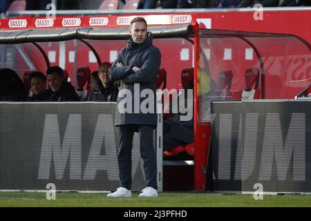 UTRECHT - Fortuna Sittard allenatore Sjors Ultee durante la partita olandese Eredivie tra FC Utrecht e Fortuna Sittard allo Stadion Galgenwaard il 9 aprile 2022 a Utrecht, Paesi Bassi. ANP BART STOUTJEDIJK Foto Stock